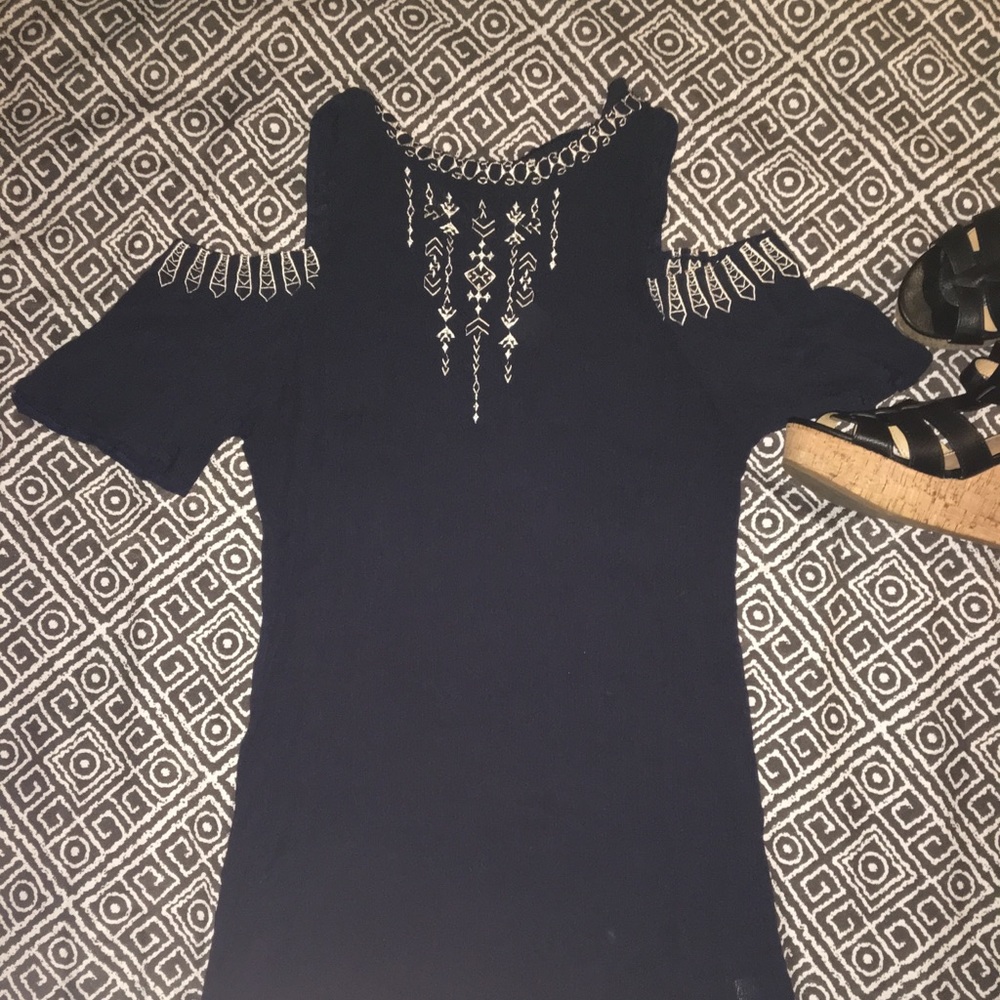 Navy Tribal Accent Dress
